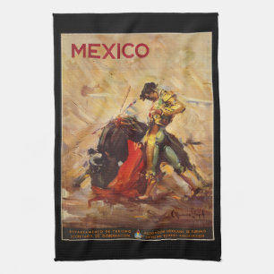 Reis naar Mexico Stierenvechter Matador Oude Stijl Theedoek