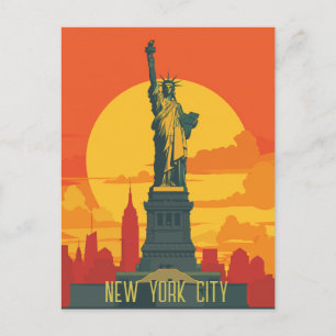 Reis naar New York City Briefkaart