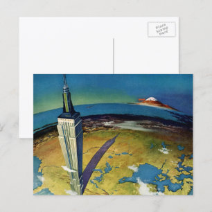 Reis naar New York City Empire State Building in o Briefkaart