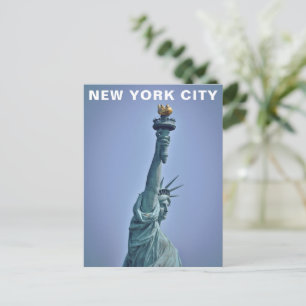 Reis naar New York City Vrijheidsbeeld Vintage Briefkaart