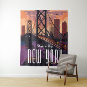 Reis naar New York Wandkleed (In situ)