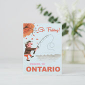 Reis naar Ontario visafdruk Briefkaart (Staand voorkant)