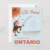 Reis naar Ontario visafdruk Briefkaart (Voorkant / Achterkant)