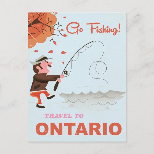 Reis naar Ontario visafdruk Briefkaart (Voorkant)