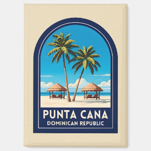 Reis naar Punta Cana Dominicaanse Republiek Retro Magneet
