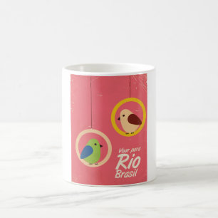 Reis naar Rio, Brazilië reisposter. Koffiemok