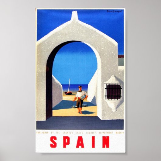 Reis naar Spanje - Visserij Poster (Voorkant)