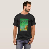 Reis naar Venus Retro Space Planet T-shirt (Voorkant volledig)