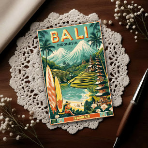 Reis naar Vintage Bali, Indonesië Briefkaart