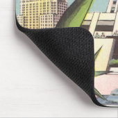 Reis naar vroeger, beroemde landmarks in New York Muismat (Hoek)