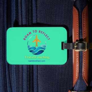 Reis om te Reflekteren Turquoise Bagage Label