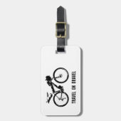 Reis op grindbikepacking bagagelabel (Voorkant verticaal)