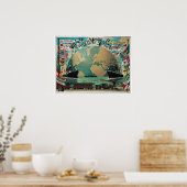  reis over de hele wereld poster (Keuken)