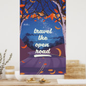 Reis over de open weg poster (Keuken)