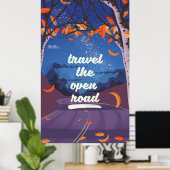 Reis over de open weg poster (Thuiskantoor)