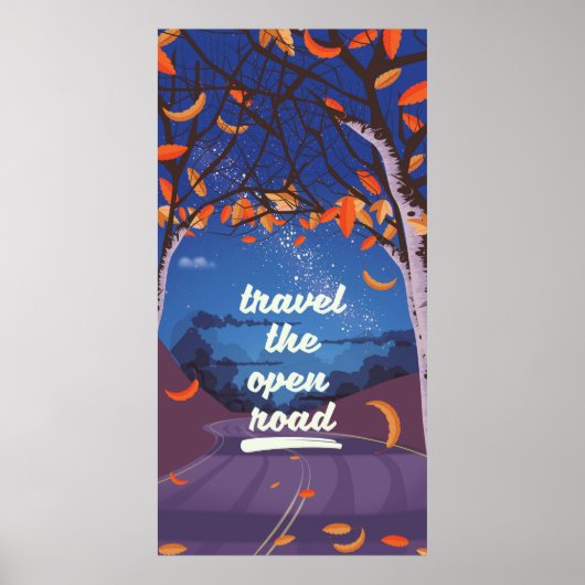 Reis over de open weg poster (Voorkant)