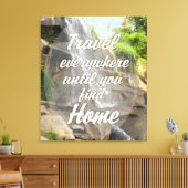 Reis overal - waterval canvas afdruk (Insitu (Woonkamer))