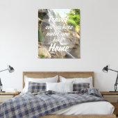 Reis overal - waterval canvas afdruk (Insitu (Slaapkamer))