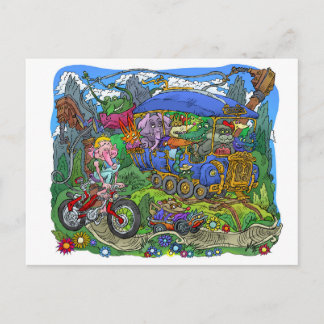 Reis per tram. briefkaart