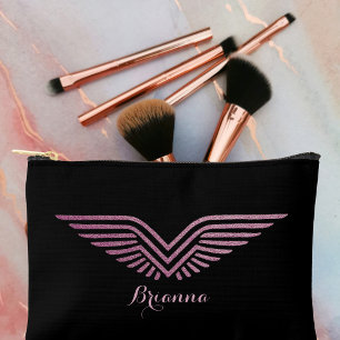 Reis Piloot Vleugels Roze Glitters Kuten Aangepast Etui