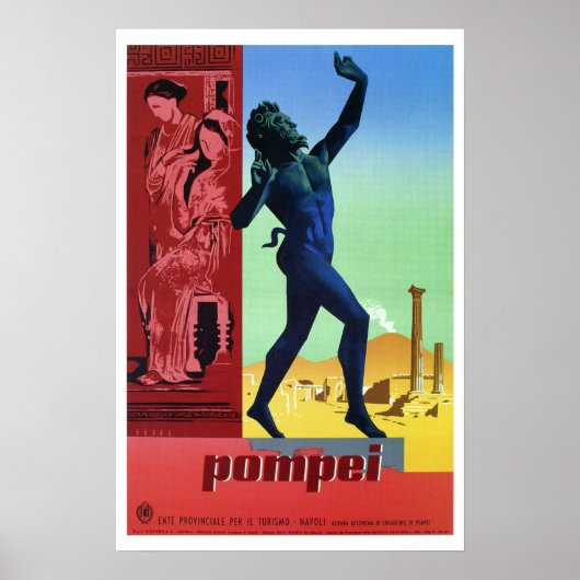 reis Pompeii Italiaanse Poster (Voorkant)