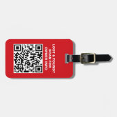 Reis QR-code bagtag Bagagelabel (Voorkant horizontaal)