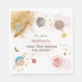 Reis rond de galaxy ruimte verjaardag servet (Voorkant)