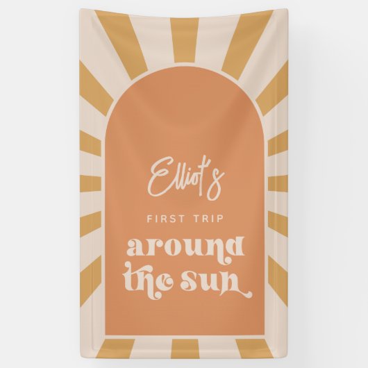Reis rond de Sun Party Banner (Verticaal)