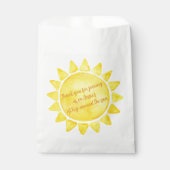 Reis rond de zon 1e verjaardag gunstzak bedankzakje (Voorkant)
