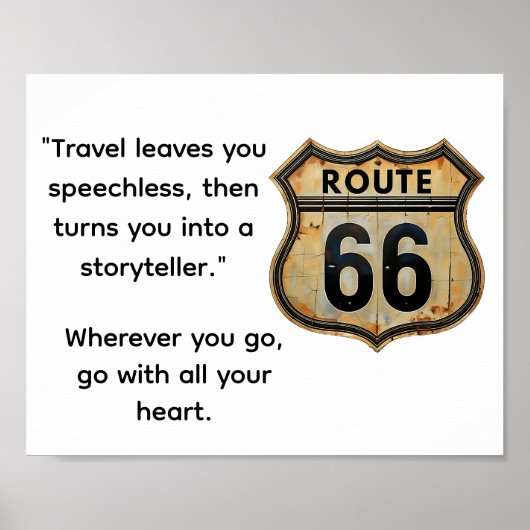 Reis Route 66 Poster (Voorkant)