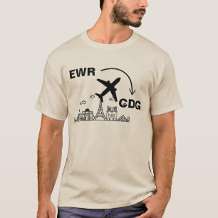 Reis Shirt naar Parijs Frankrijk