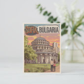 Reis Sofia, Bulgarije  geschenken, liefdevol paar Briefkaart (Staand voorkant)