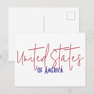 Reis souvenir cadeau Verenigde Staten van Amerika Briefkaart