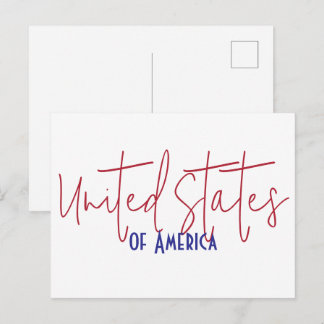 Reis souvenir cadeau Verenigde Staten van Amerika Briefkaart