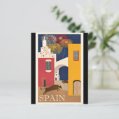 Reis Spanje, oud poster Briefkaart (Staand voorkant)