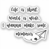 Reis Sticker (Voorkant)