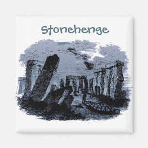 Reis Stonehenge Portrait Custom Text Fridge Magneet