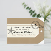 Reis Thema Sterrenzeester Bagage Label Save the Da Date (Staand voorkant)