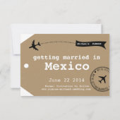 Reis-thema zeester Bagage Label Save the Date (Achterkant)