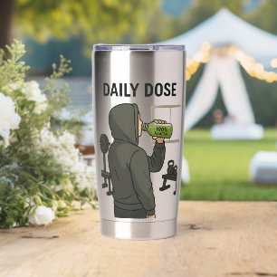 Reis Tumbler Dagelijkse Dosis Voeg tekst/naam to Geïsoleerde Drinkbeker