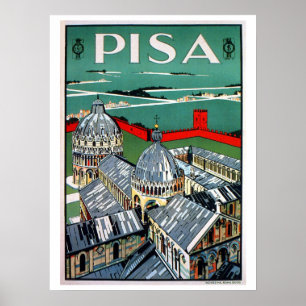  reis uit de jaren 20 Pisa Italiaans Poster