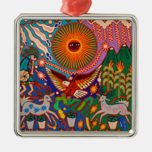 Reis van Boho van de Kunst van Mexico van Oaxaca Metalen Ornament
