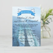 Reis van de Liefde|Bruiloft op Cruiseschip/Bestemm Kaart (Staand voorkant)