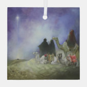 Reis van de Magi Glas Ornament (Achterkant)
