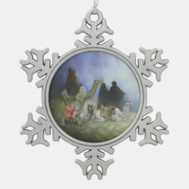 Reis van de Magi Tin Sneeuwvlok Ornament