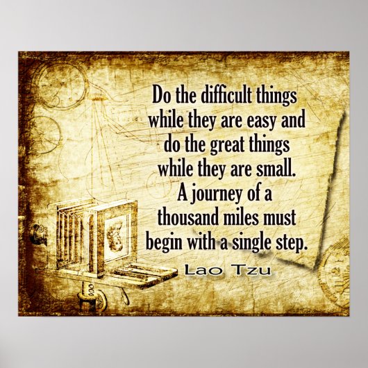 reis van duizend kilometer poster (Voorkant)