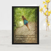 "Reis van duizend Mijlen" Wenskaart Kaart (Gele Bloem)