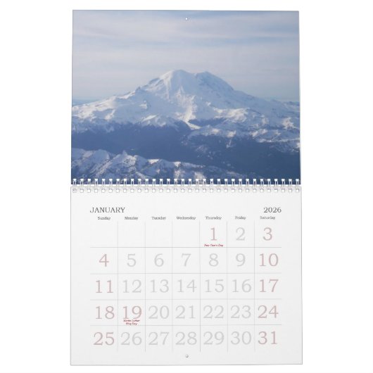 Reis van een jaar kalender (Jan 2026)