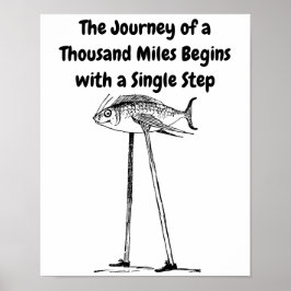 Reis van een Thousand Miles Wisdom Fish op Stilts Poster