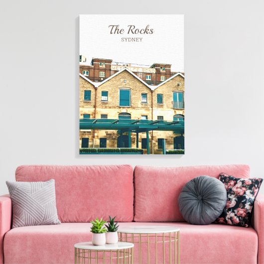 Reis van het  erfgoed van Rocks Sydney Canvas Afdruk (Insitu (Woonkamer))